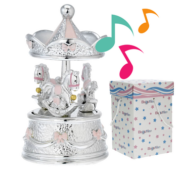 KARUZELA Z POZYTYWKĄ RÓŻOWA PREZENT DLA DZIEWCZYNKI NA CHRZEST ROCZEK , KOMUNIĘ