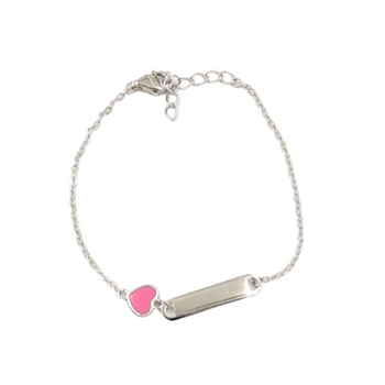 Srebrna bransoletka z serduszkiem dla dziewczynki