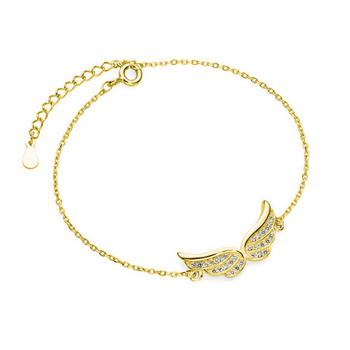 Bransoletka skrzydła srebro pozłacane