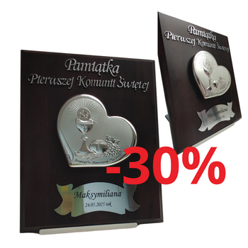 Obrazek Pamiątką Pierwszej Komunii Świętej na panelu drewnianym Beltrami