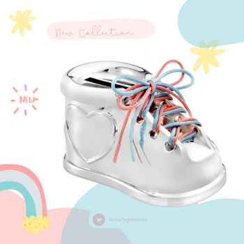 Skarbonka bucik z grawerem  - prezent na Chrzest Św. roczek, urodziny dla dziecka