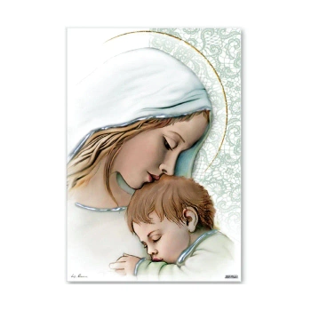 Obrazek Matki Boskiej Camilletti malowany,  podwójne drewno