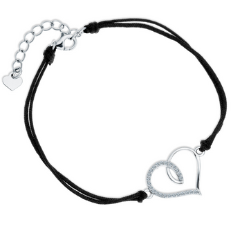 Bransoletka z srebrnym serduszkiem prezent na urodziny walentynki