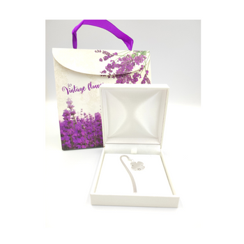 Srebrna zakładka do książki - koniczynka