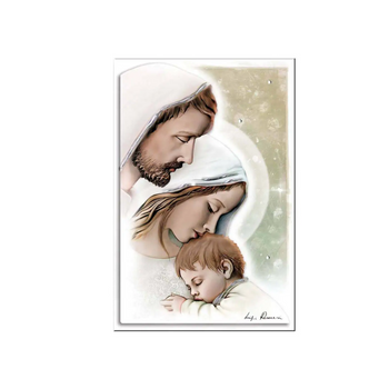 Camilletti obrazek Świętej Rodziny malowany,  podwójne drewno