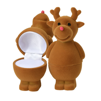 Pudełko prezentowe do pakowania biżuterii w kształcie renifera na święta