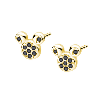 Kolczyki dla dziewczynki z myszką Miki złote