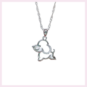 Wisiorek z pieskiem dla dziewczynki - biżuteria dla dzieci - pomysł prezent