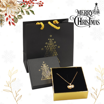 Boże Narodzenie prezent dla Niej naszyjnik z perłą w muszelce