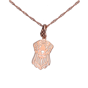 Naszyjnik Golden Retriever  różowe złoto