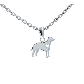 Wisiorek piesek z serduszkiem - srebro próby 925