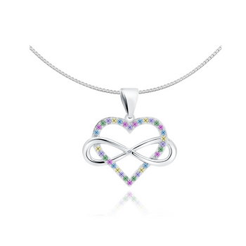 Srebrny naszyjnik serce nieskończoność prezent na walentynki, urodziny , imieniny