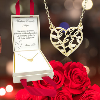 Naszyjnik Dla Córki Serce  z dedykacją