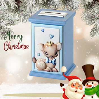 Boże Narodzenie prezent dla chłopca skarbonka z Jelonkiem